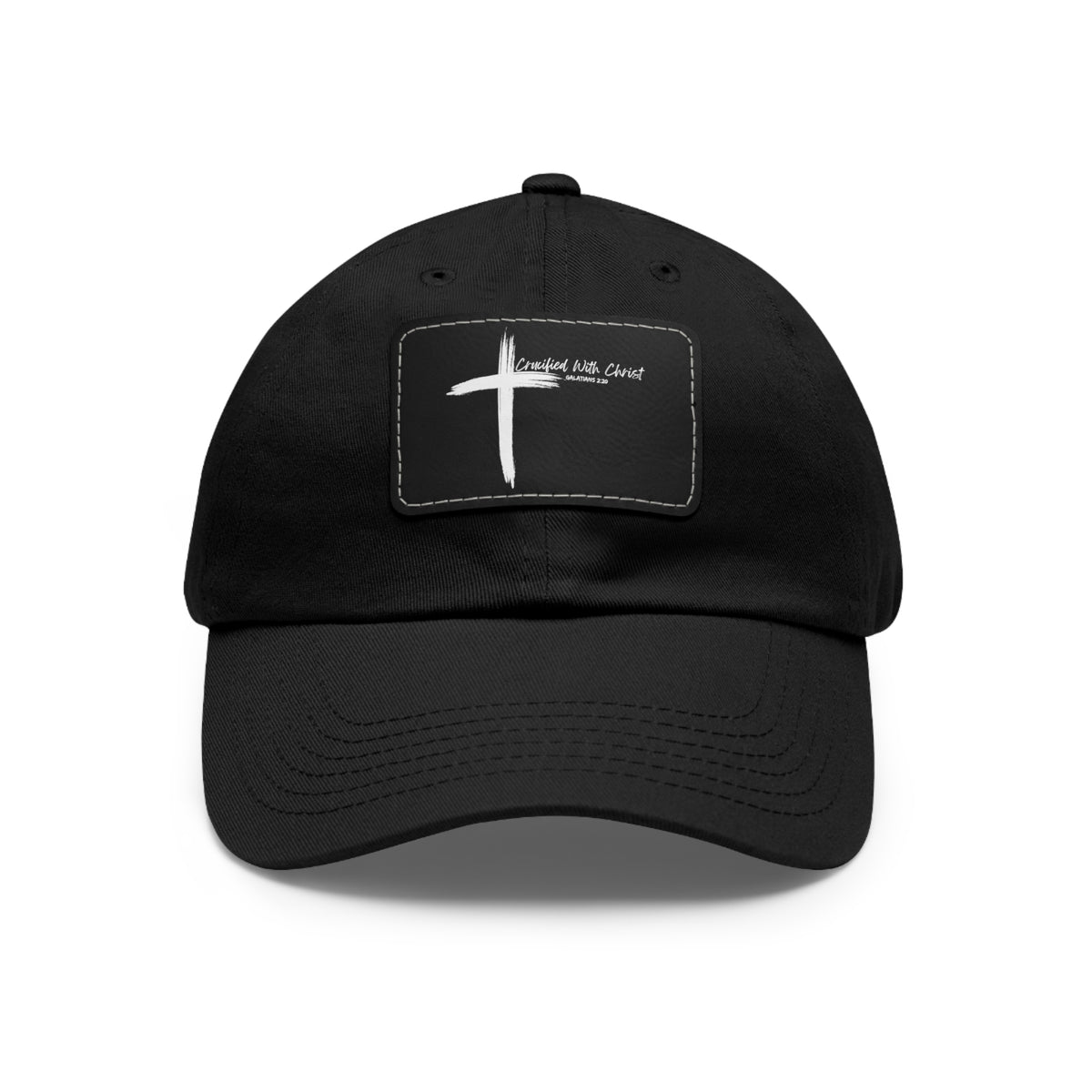 Crucified With Christ Ver.2- Dad Hat with Leather Patch (Rectangle)