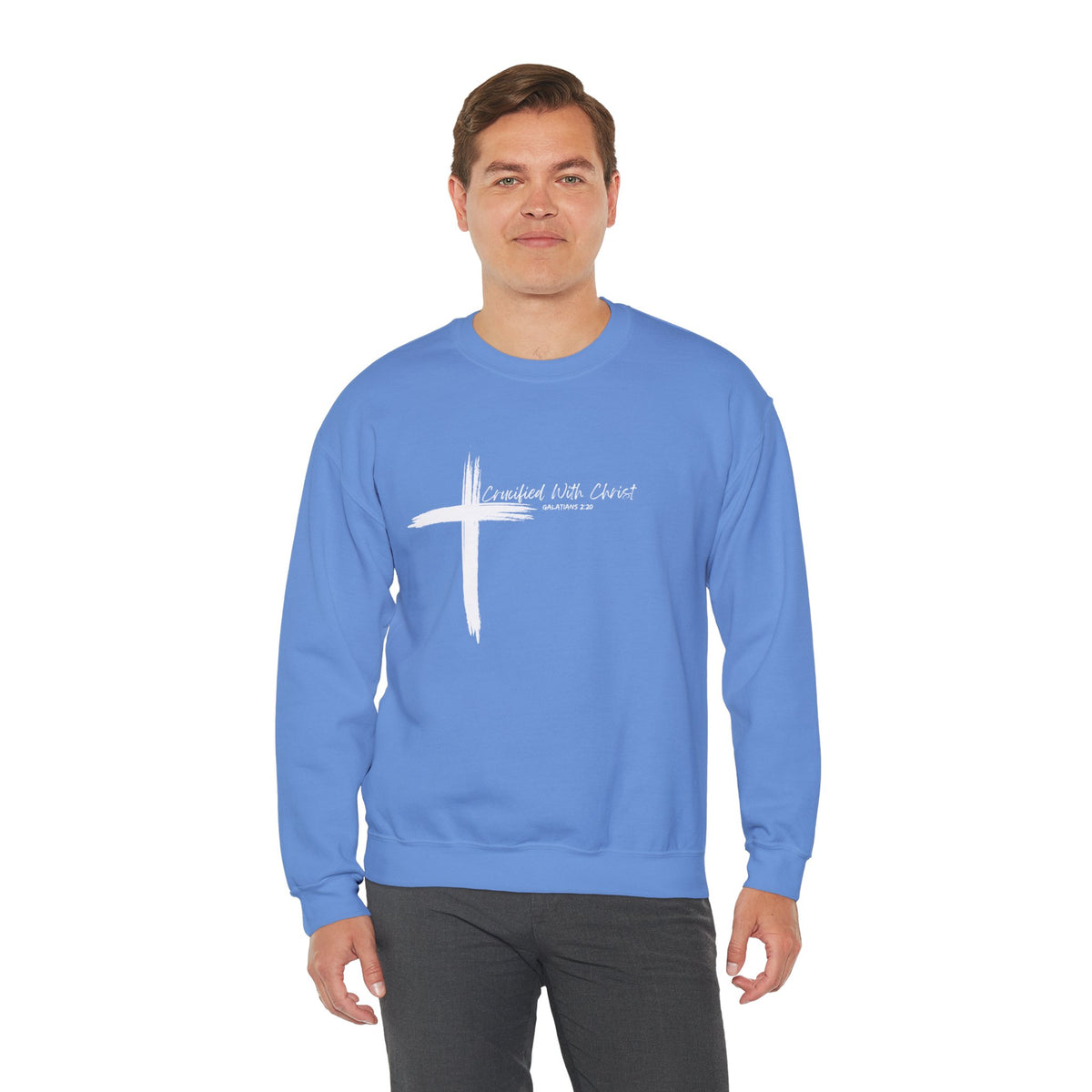 Crucified With Christ Ver.2- Christian Faith Crewneck Sweatshirt
