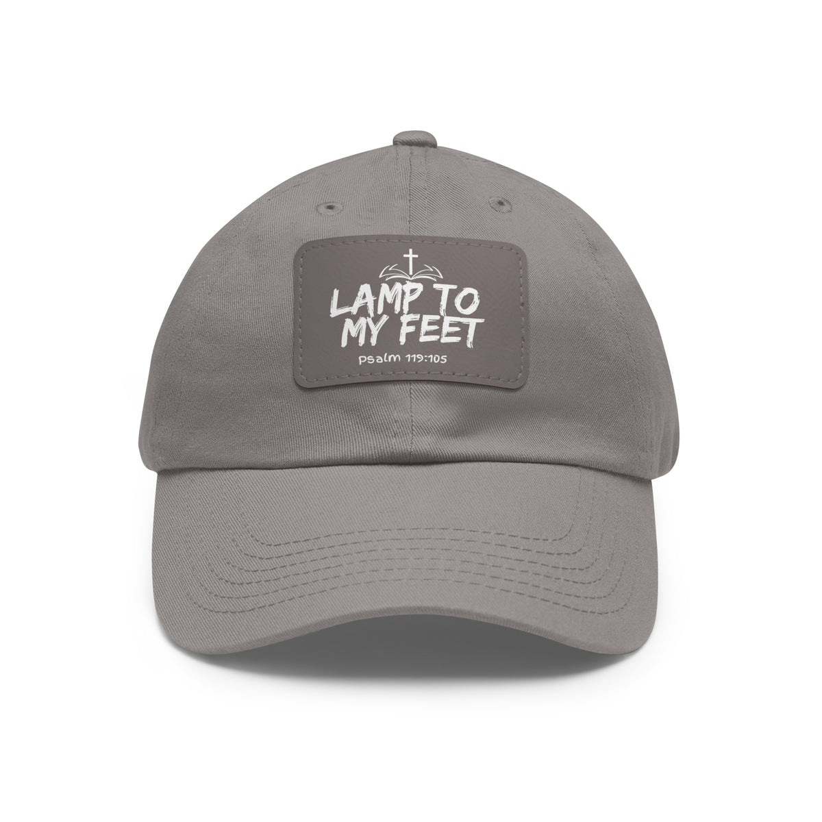 Lamp To My Feet- Dad Hat with Leather Patch (Rectangle)
