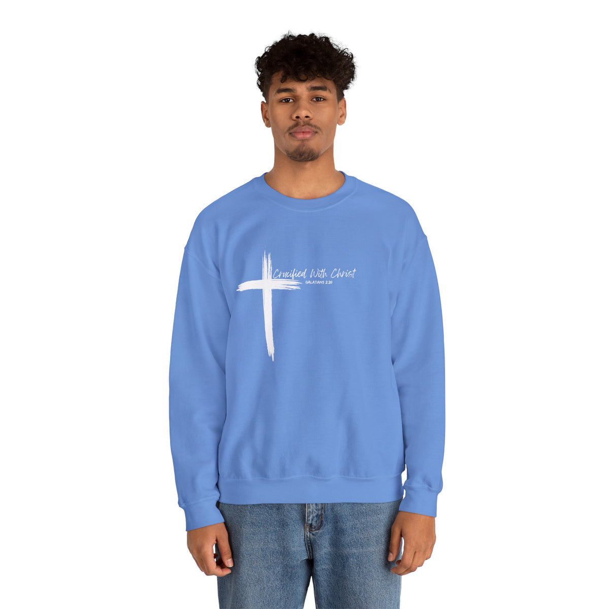 Crucified With Christ Ver.2- Christian Faith Crewneck Sweatshirt