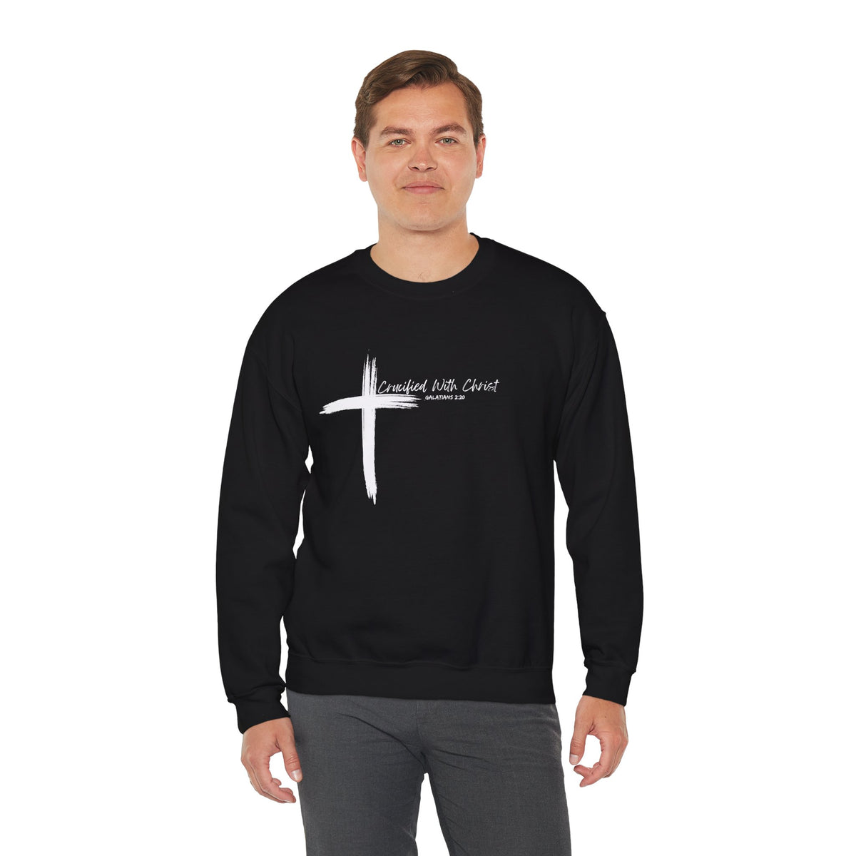 Crucified With Christ Ver.2- Christian Faith Crewneck Sweatshirt