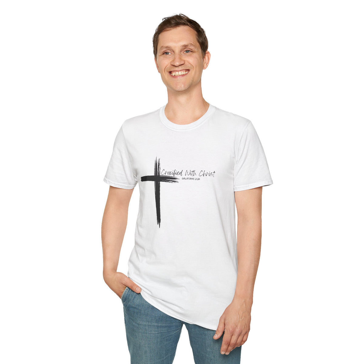 Crucified With Christ Ver.2- Unisex Softstyle T-Shirt