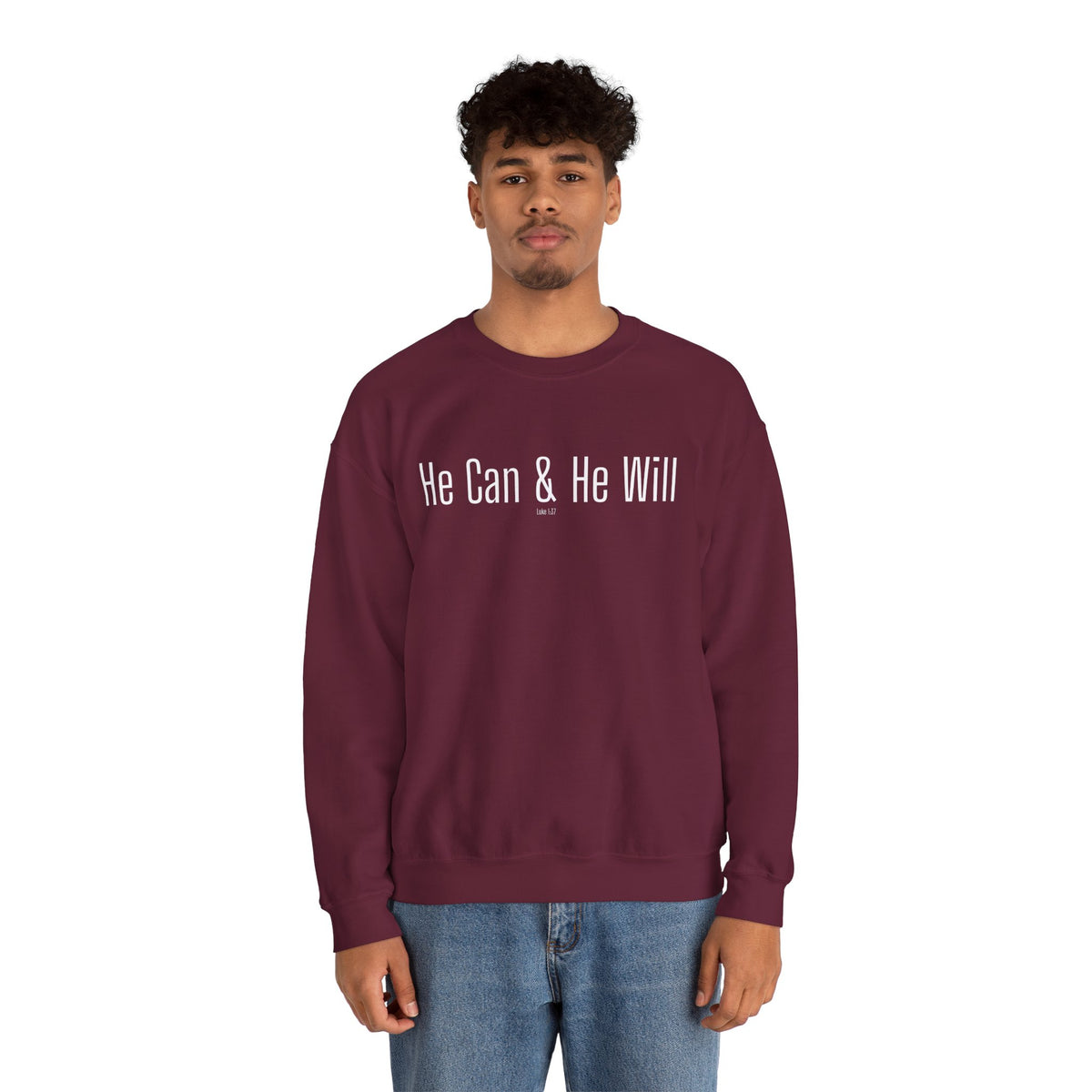 He Can & He Will | Men's Heavy Blend™ Crewneck Sweatshirt