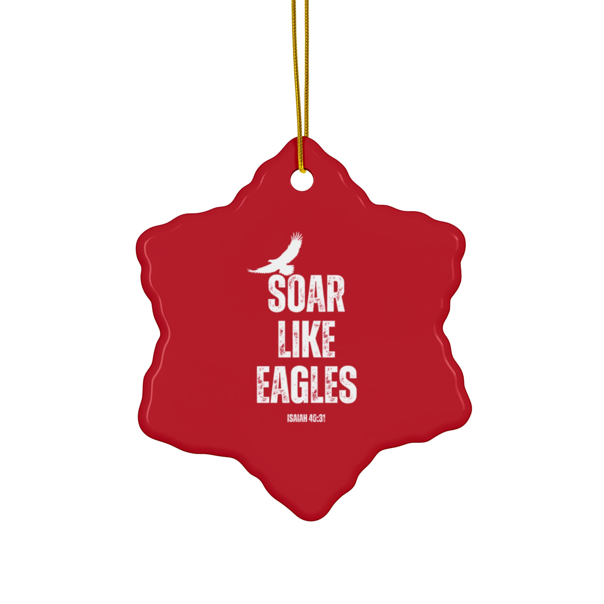 Soar Like Eagles Ceramic Ornament, 2 Shapes
