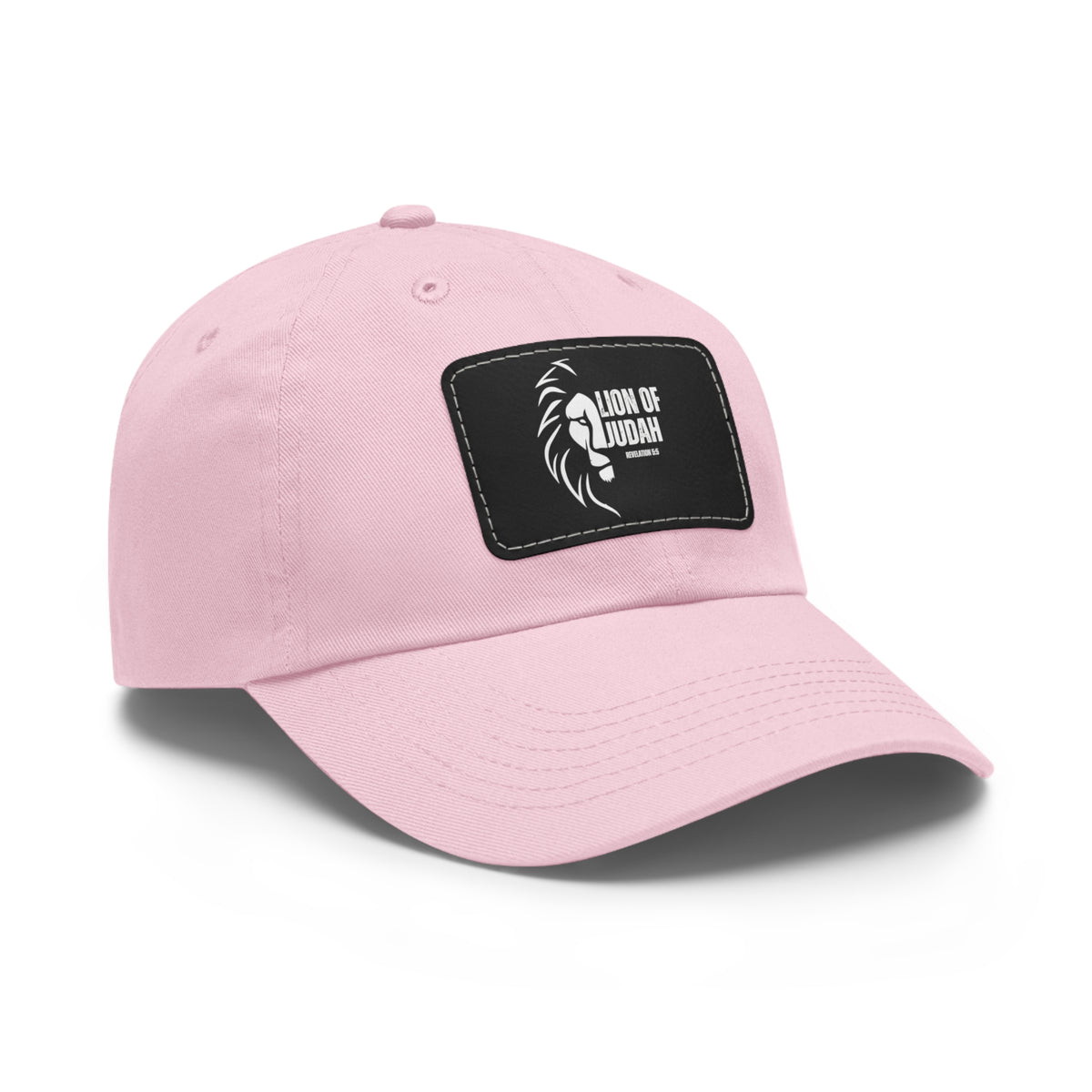 Lion Of Judah- Dad Hat with Leather Patch (Rectangle)