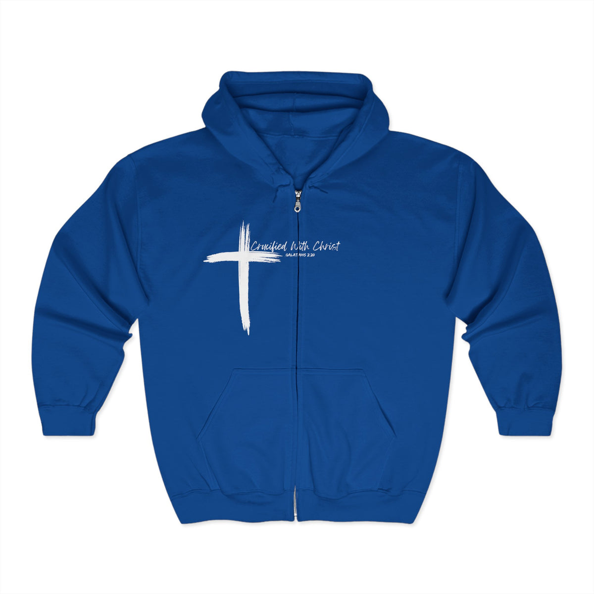 Crucified With Christ Ver.2 | Unisex Heavy Blend™ Full Zip Hooded Sweatshirt