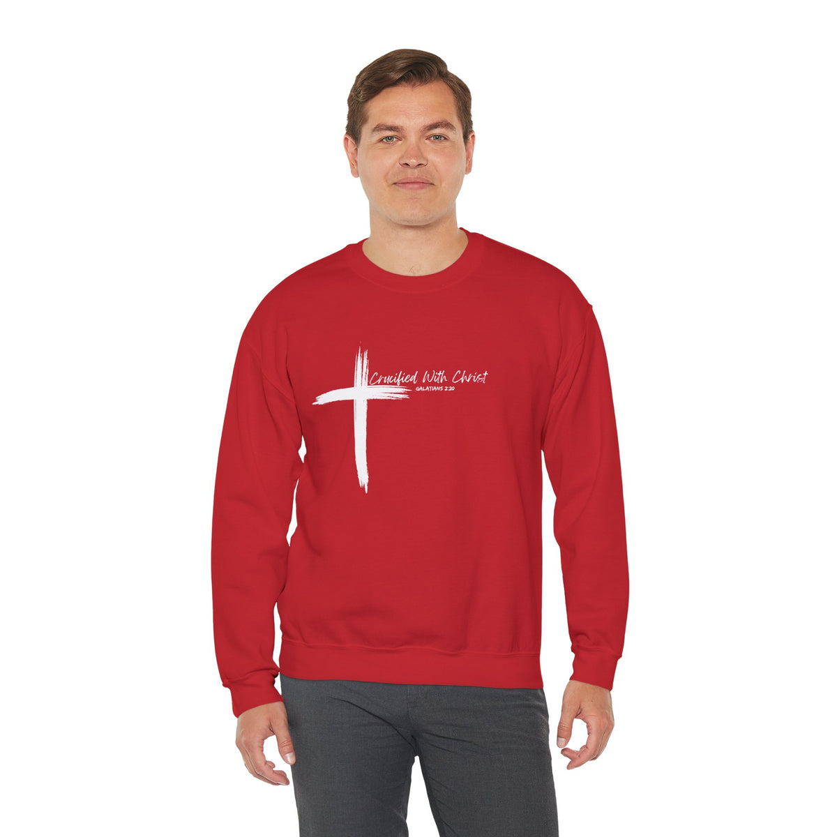 Crucified With Christ Ver.2- Christian Faith Crewneck Sweatshirt