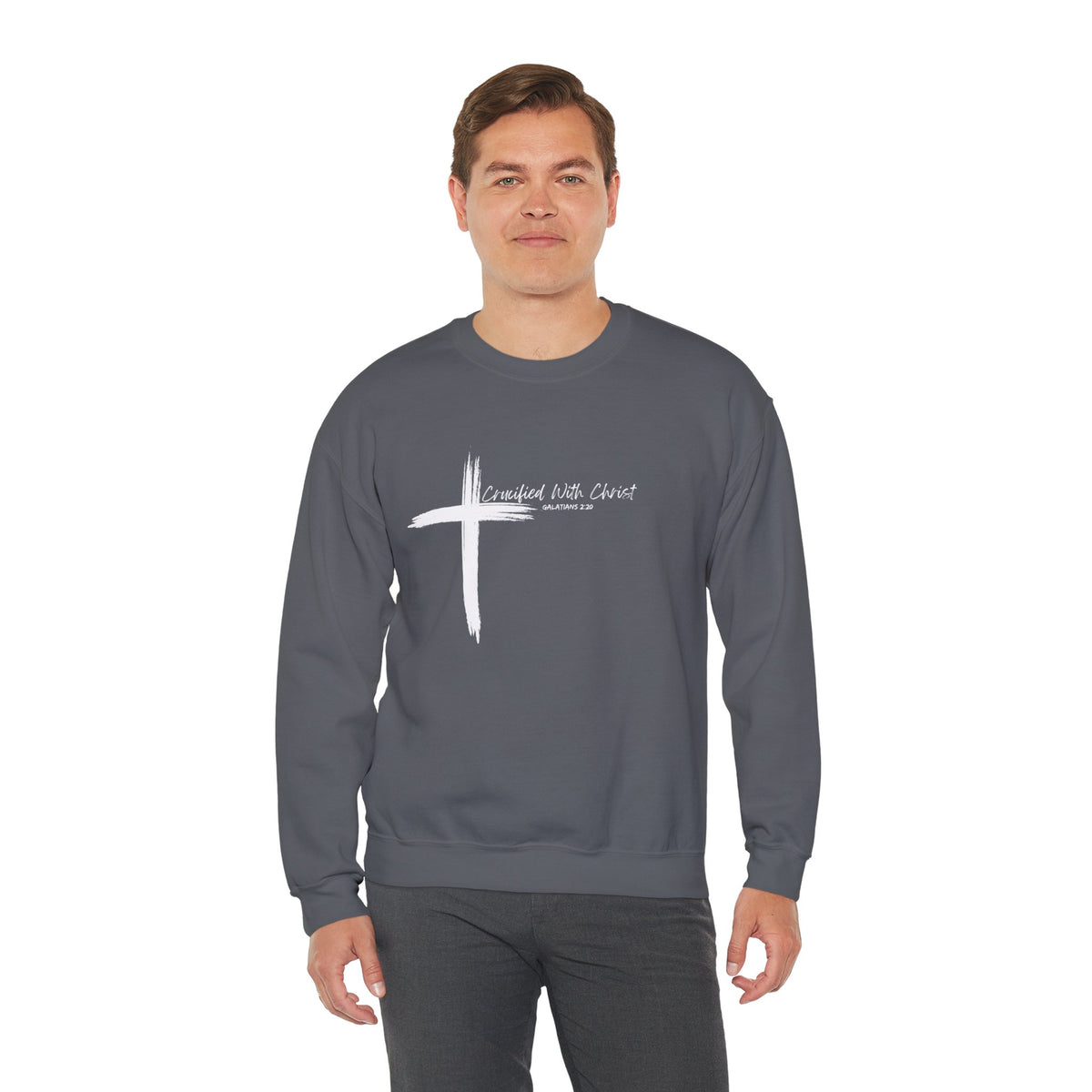 Crucified With Christ Ver.2- Christian Faith Crewneck Sweatshirt