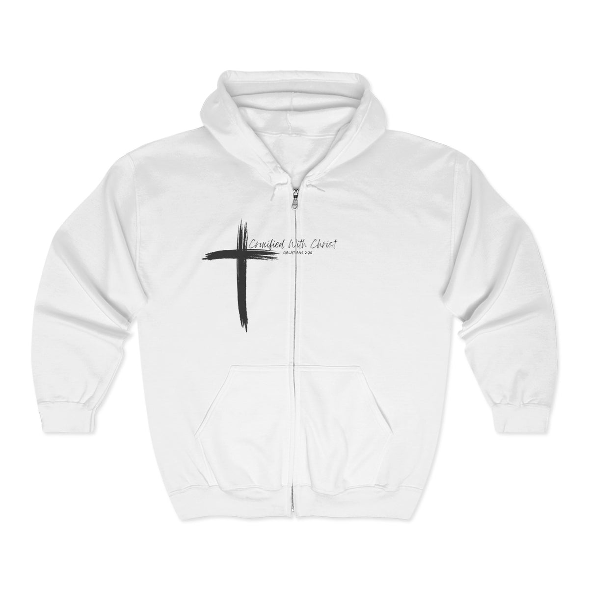 Crucified With Christ Ver.2 | Unisex Heavy Blend™ Full Zip Hooded Sweatshirt
