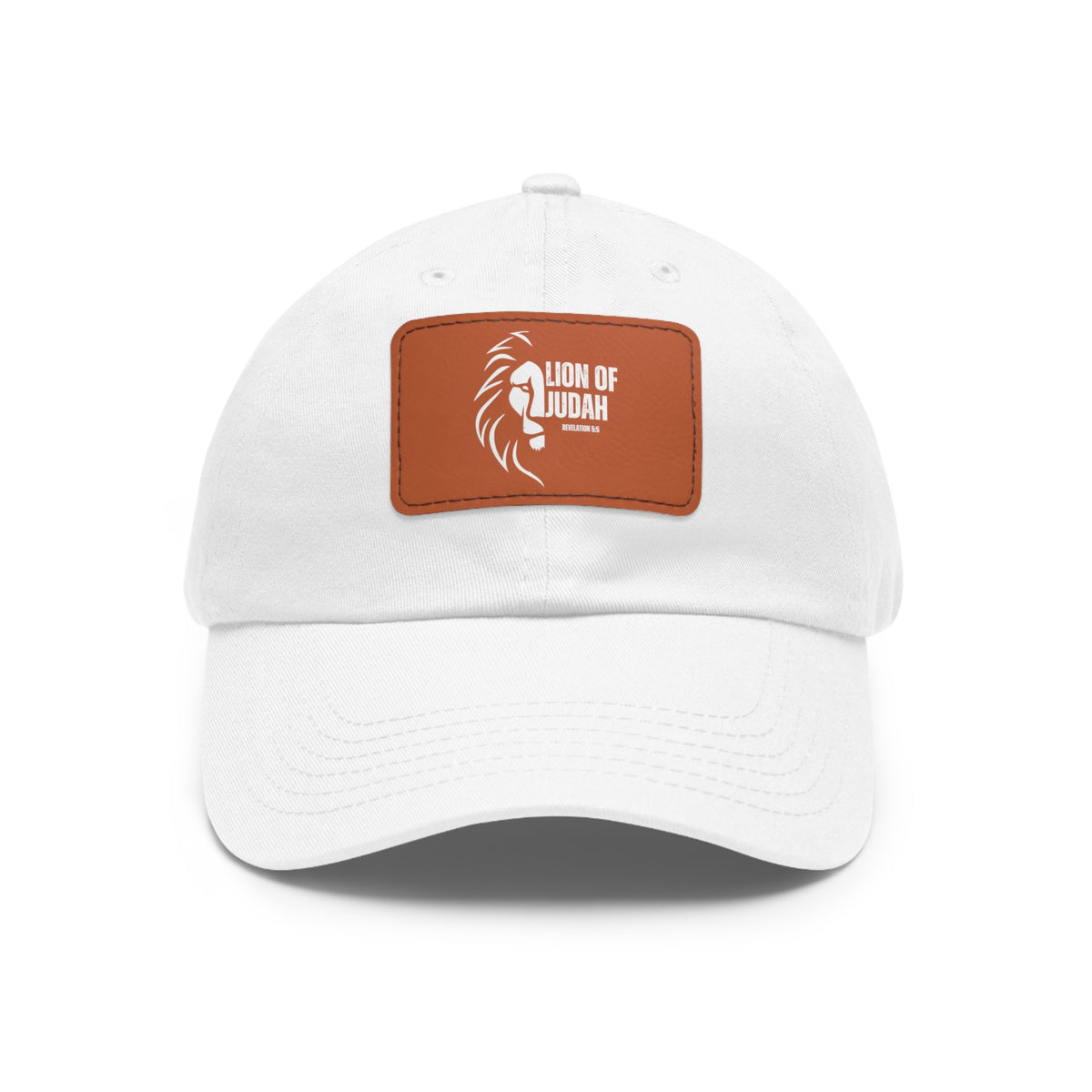 Lion Of Judah- Dad Hat with Leather Patch (Rectangle)