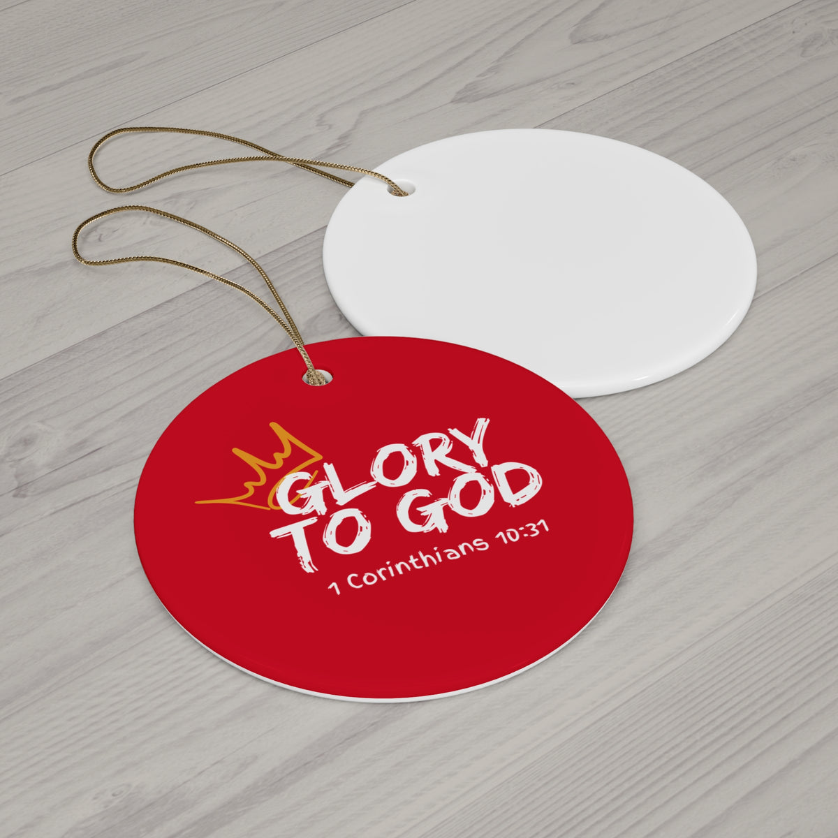 Glory To God- Ceramic Ornament, 2 Shapes