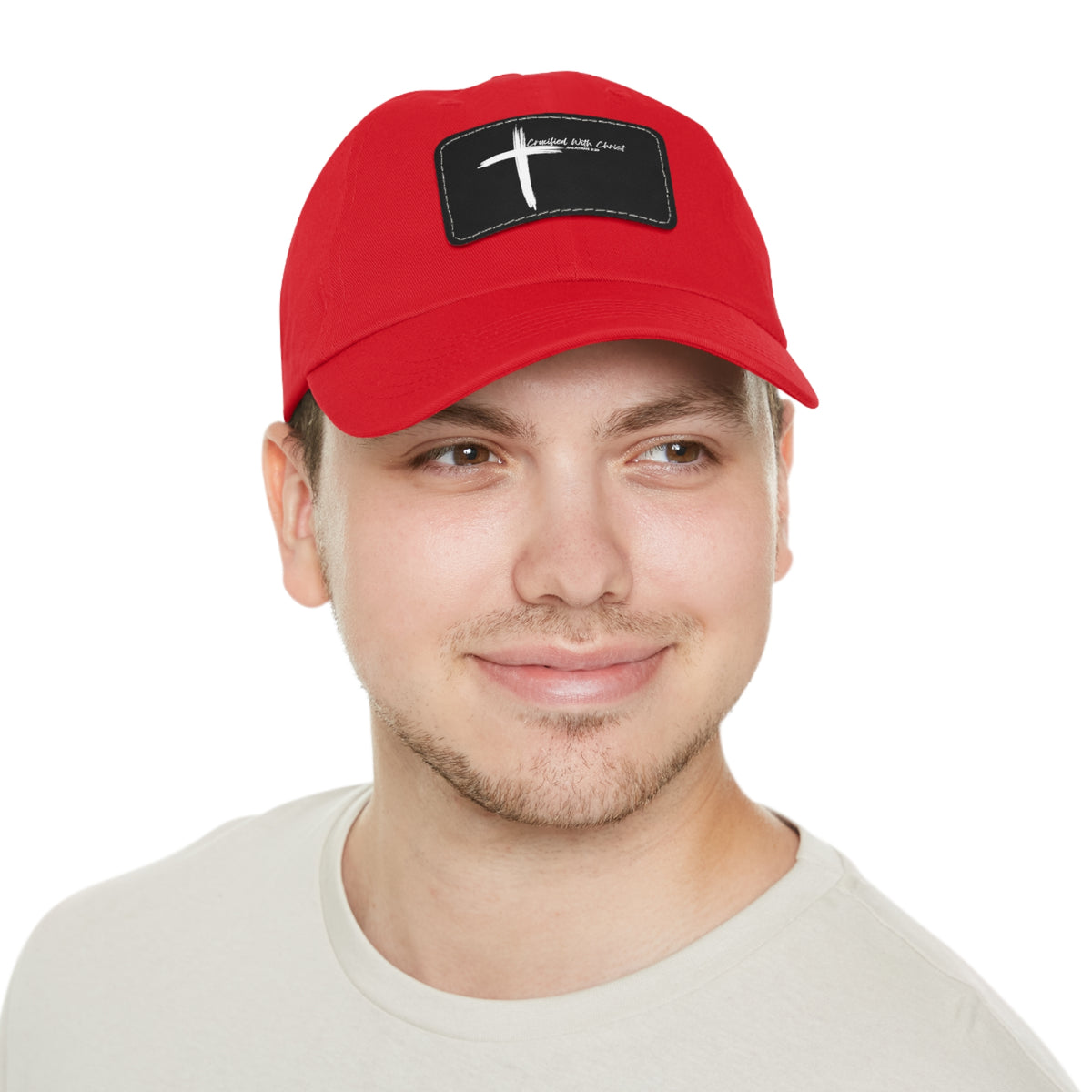 Crucified With Christ Ver.2- Dad Hat with Leather Patch (Rectangle)
