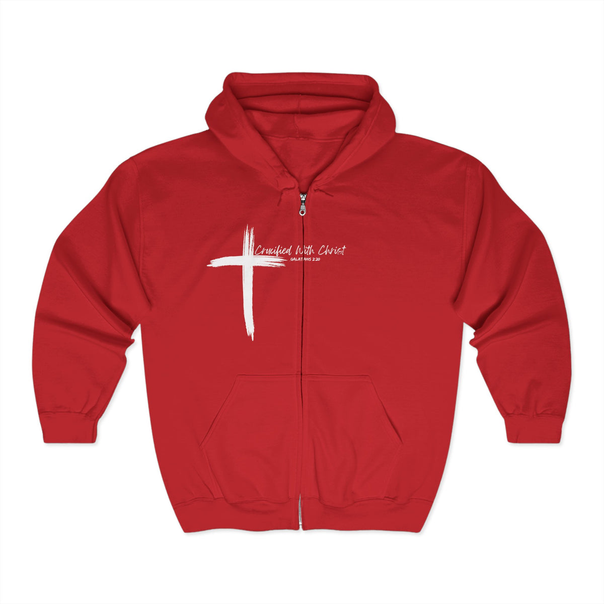 Crucified With Christ Ver.2 | Unisex Heavy Blend™ Full Zip Hooded Sweatshirt