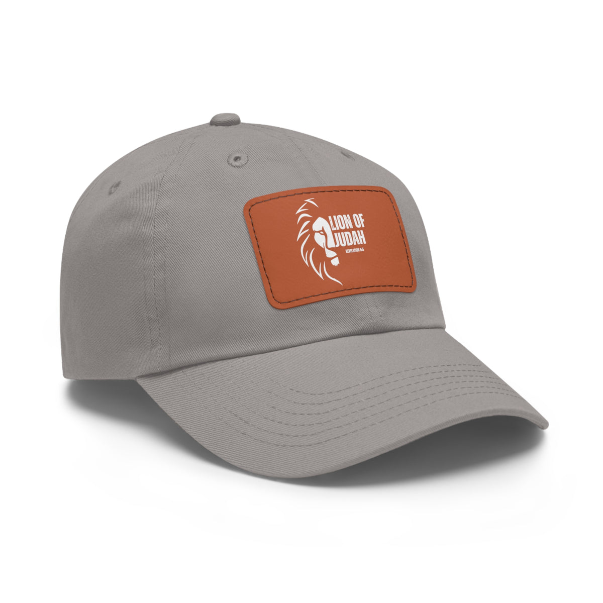 Lion Of Judah- Dad Hat with Leather Patch (Rectangle)