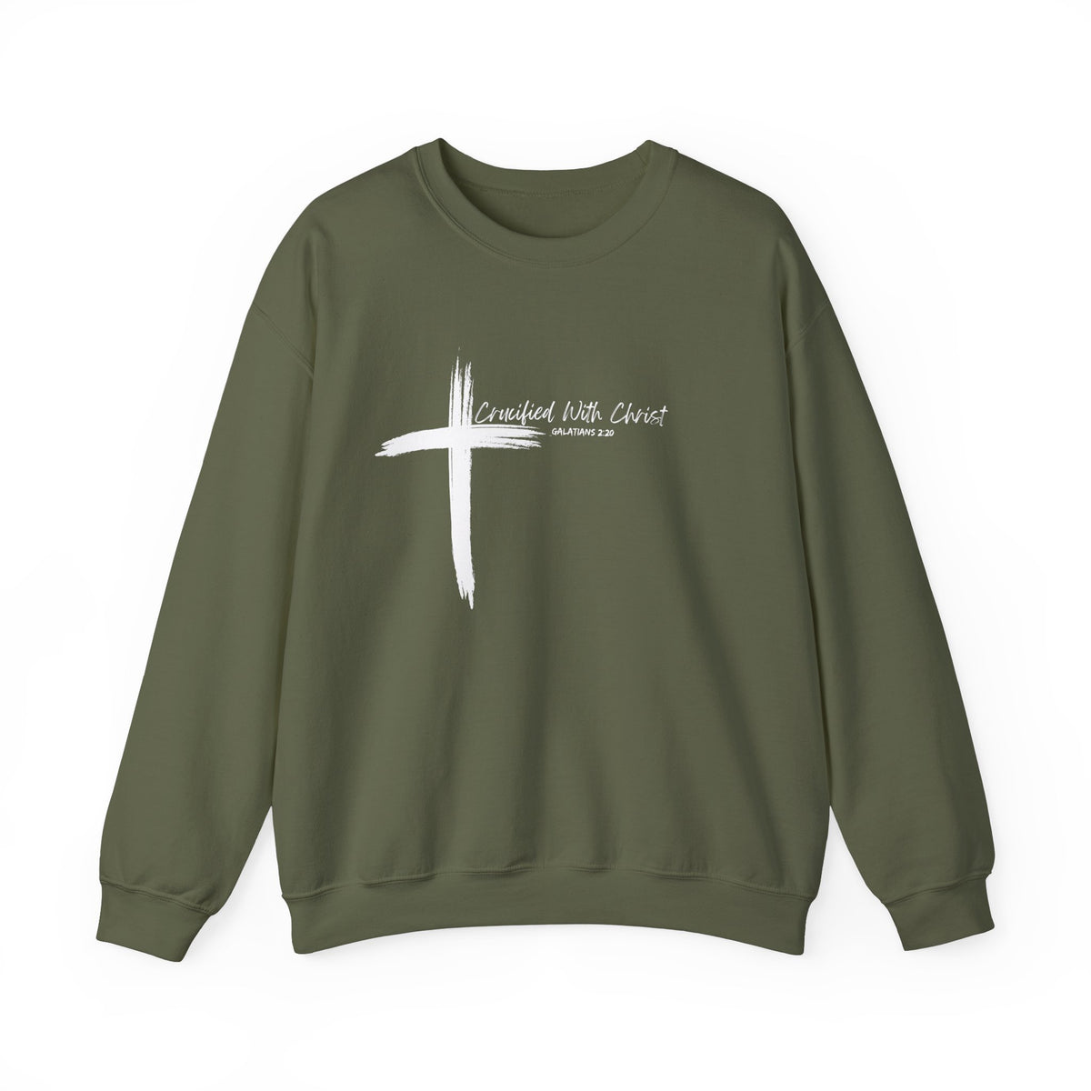 Crucified With Christ Ver.2- Christian Faith Crewneck Sweatshirt