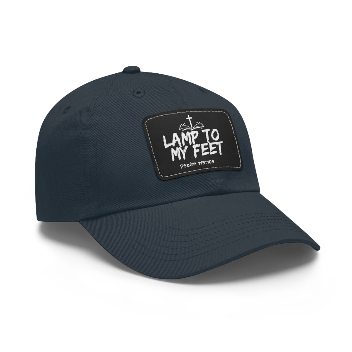 Lamp To My Feet- Dad Hat with Leather Patch (Rectangle)