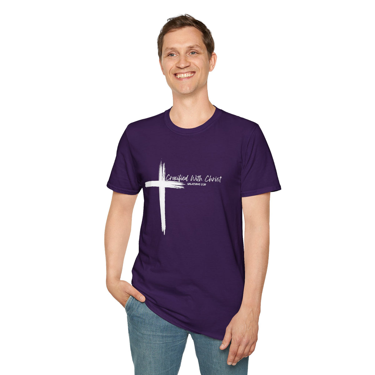 Crucified With Christ Ver.2- Unisex Softstyle T-Shirt