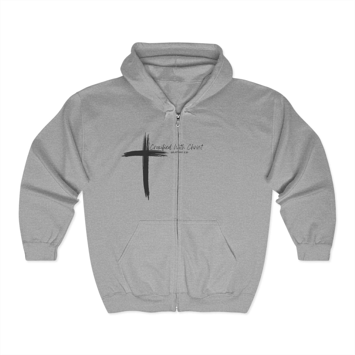 Crucified With Christ Ver.2 | Unisex Heavy Blend™ Full Zip Hooded Sweatshirt