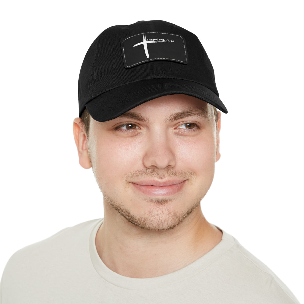 Crucified With Christ Ver.2- Dad Hat with Leather Patch (Rectangle)