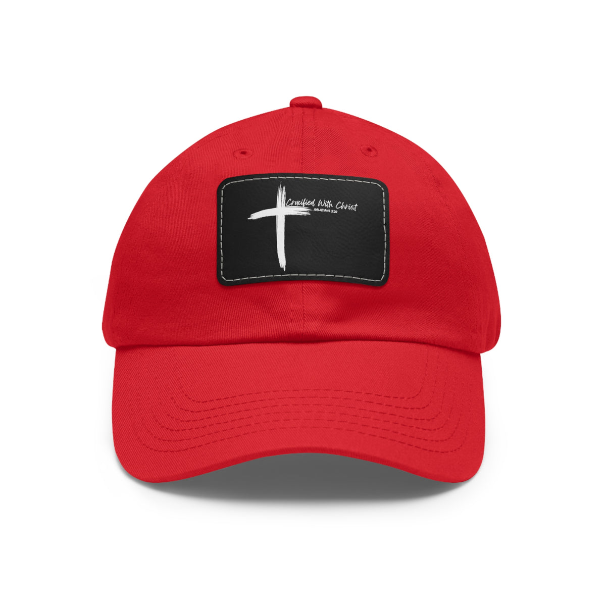 Crucified With Christ Ver.2- Dad Hat with Leather Patch (Rectangle)