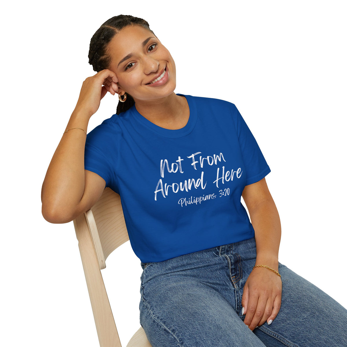 Not From Around Here- Unisex Softstyle T-Shirt