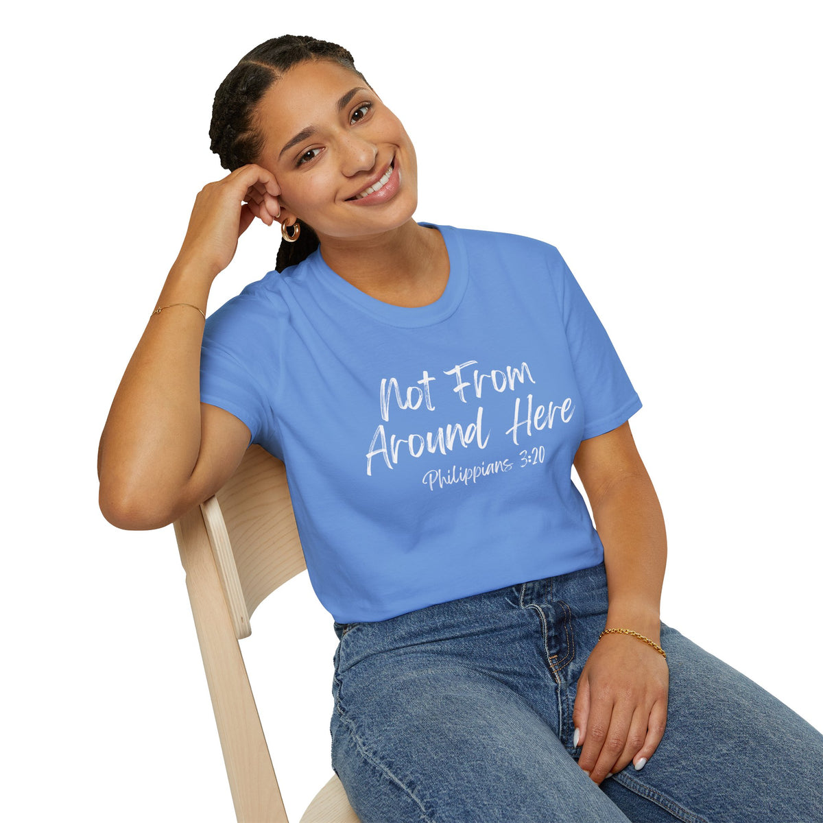 Not From Around Here- Unisex Softstyle T-Shirt