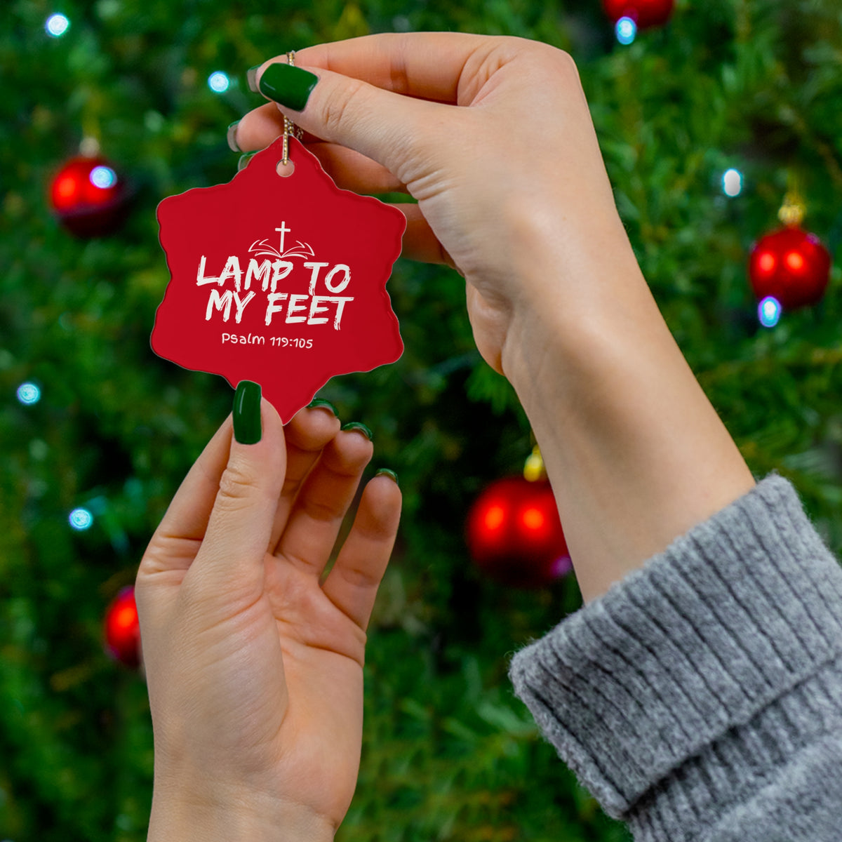 Lamp To My Feet Ceramic Ornament, 2 Shapes
