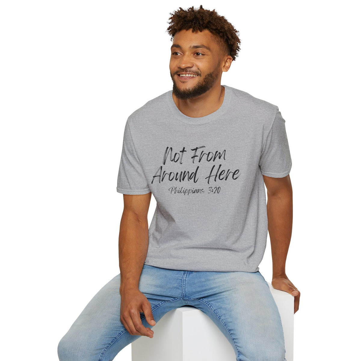 Not From Around Here- Unisex Softstyle T-Shirt