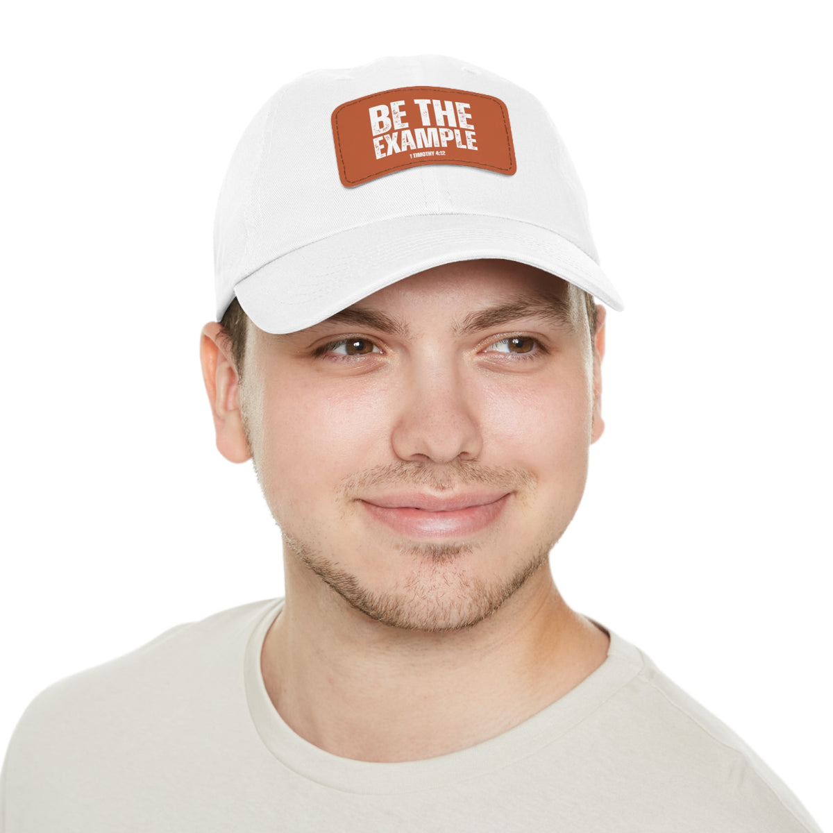 Be The Example- Dad Hat with Leather Patch (Rectangle)