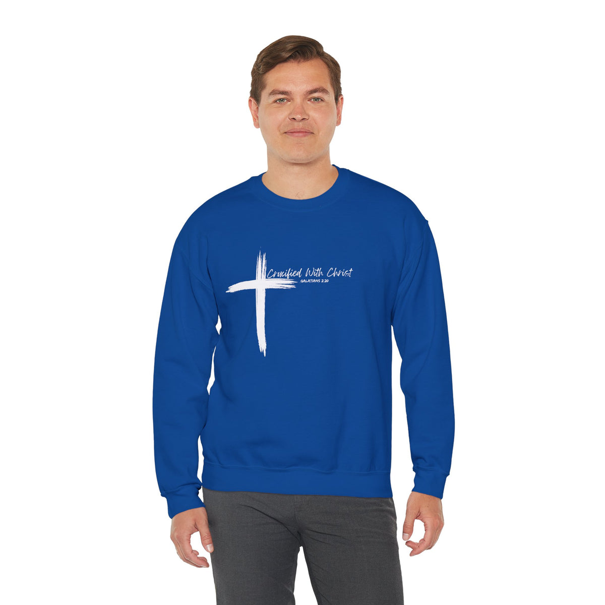 Crucified With Christ Ver.2- Christian Faith Crewneck Sweatshirt