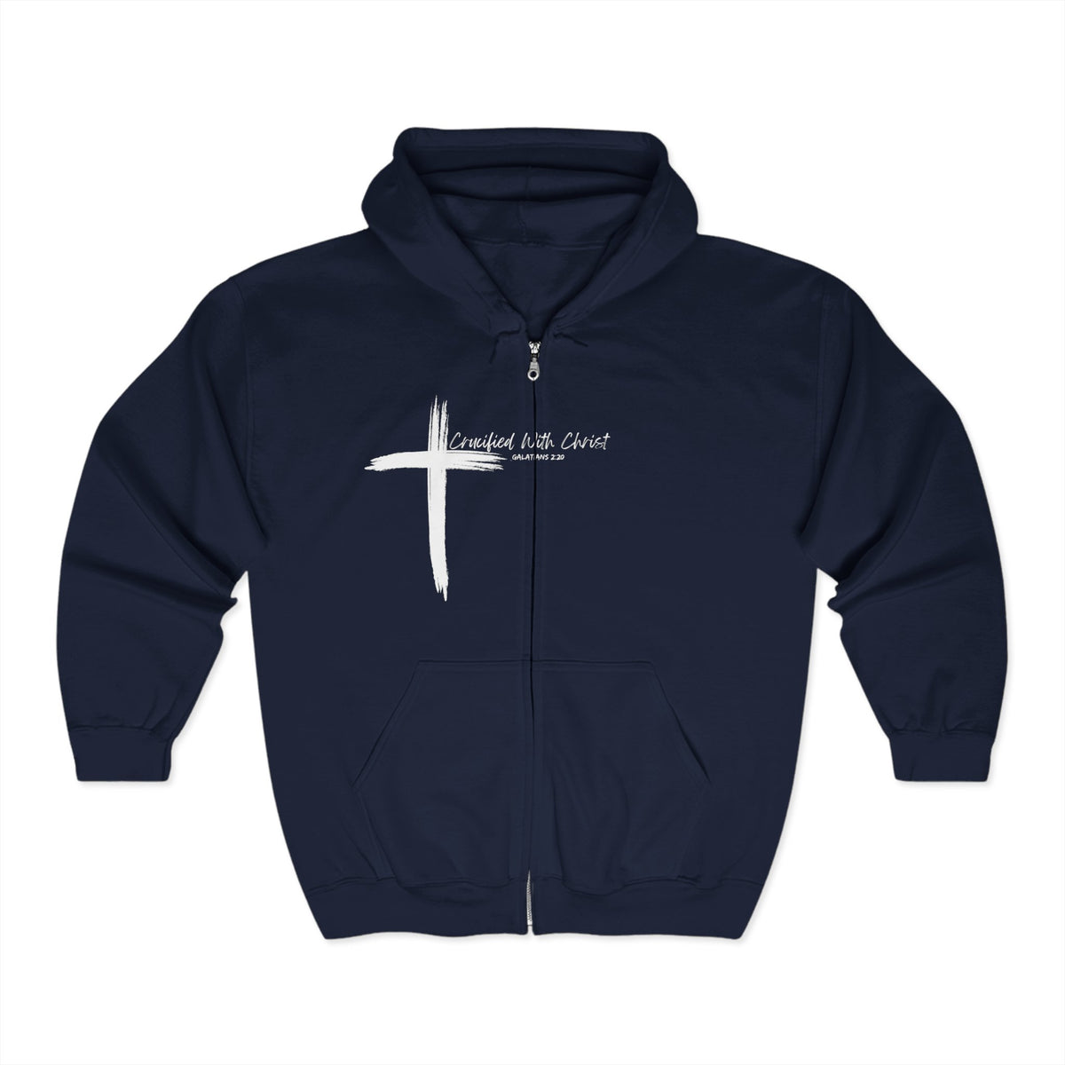Crucified With Christ Ver.2 | Unisex Heavy Blend™ Full Zip Hooded Sweatshirt