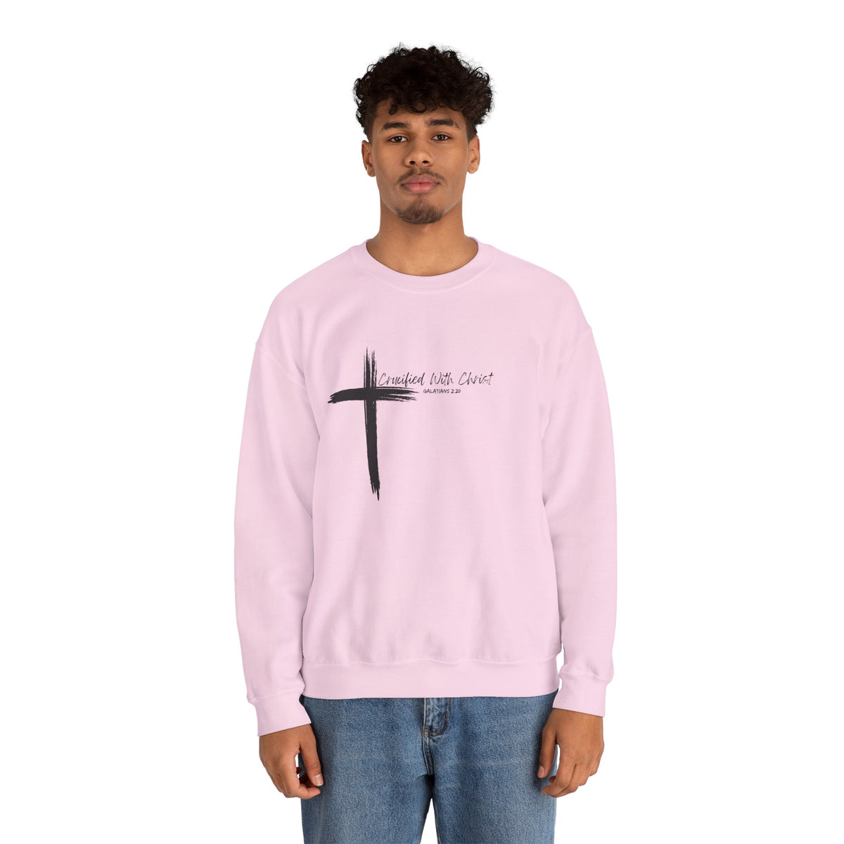 Crucified With Christ Ver.2- Christian Faith Crewneck Sweatshirt