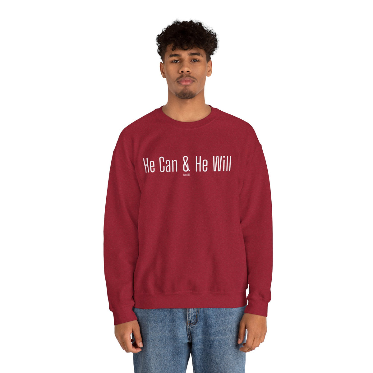 He Can & He Will | Men's Heavy Blend™ Crewneck Sweatshirt