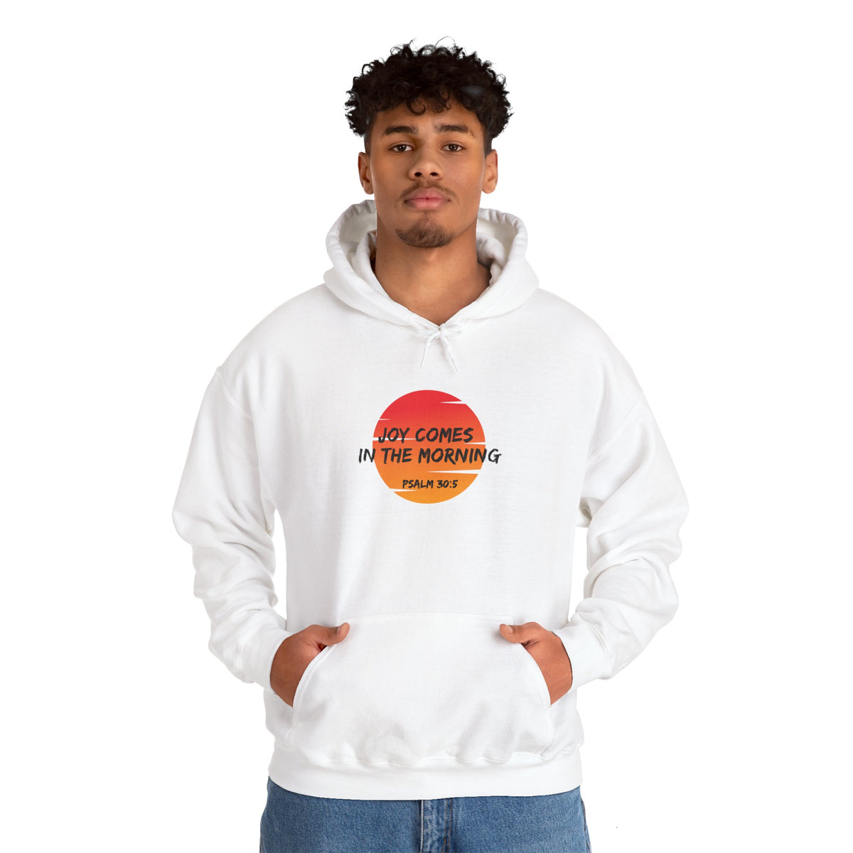 Joy Comes in the Morning- Unisex Heavy Blend™ Hooded Sweatshirt