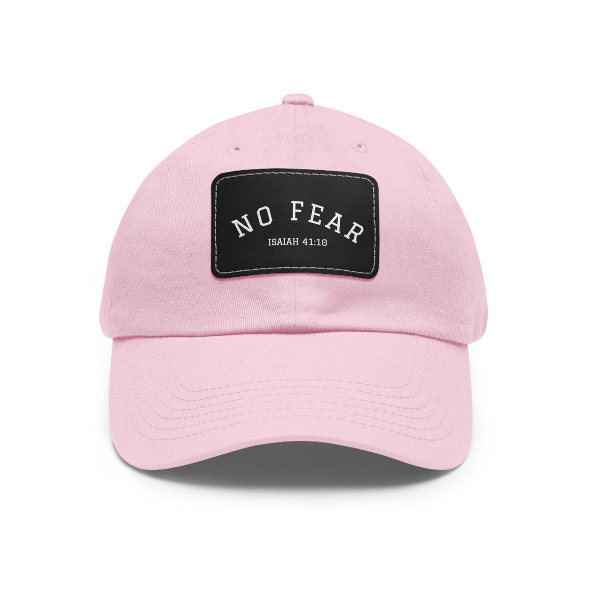 No Fear- Dad Hat with Leather Patch (Rectangle)
