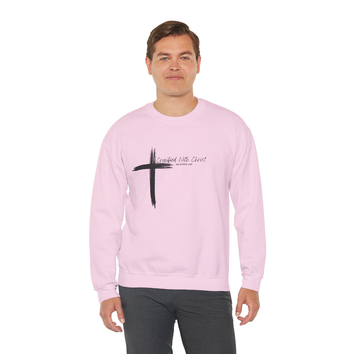 Crucified With Christ Ver.2- Christian Faith Crewneck Sweatshirt