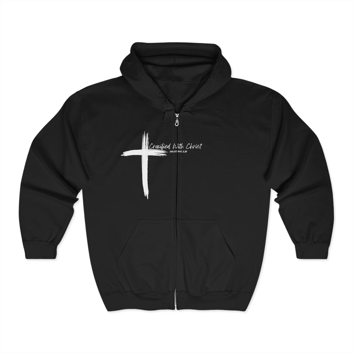 Crucified With Christ Ver.2 | Unisex Heavy Blend™ Full Zip Hooded Sweatshirt