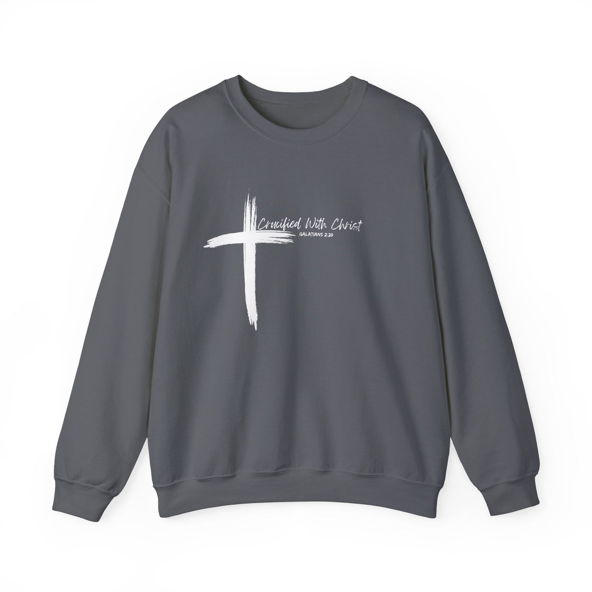 Crucified With Christ Ver.2- Christian Faith Crewneck Sweatshirt