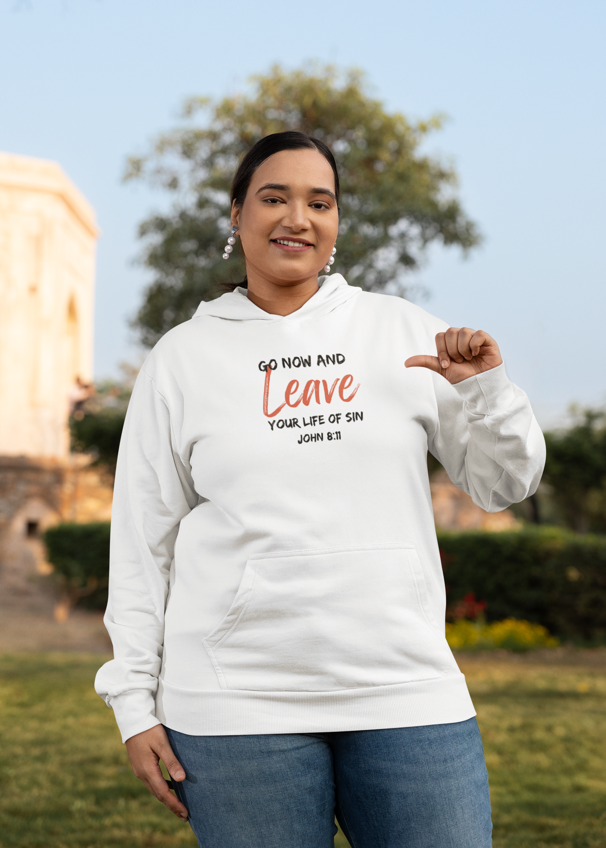 Go Now and Leave Your Life of Sin- Unisex Heavy Blend™ Hooded Sweatshirt