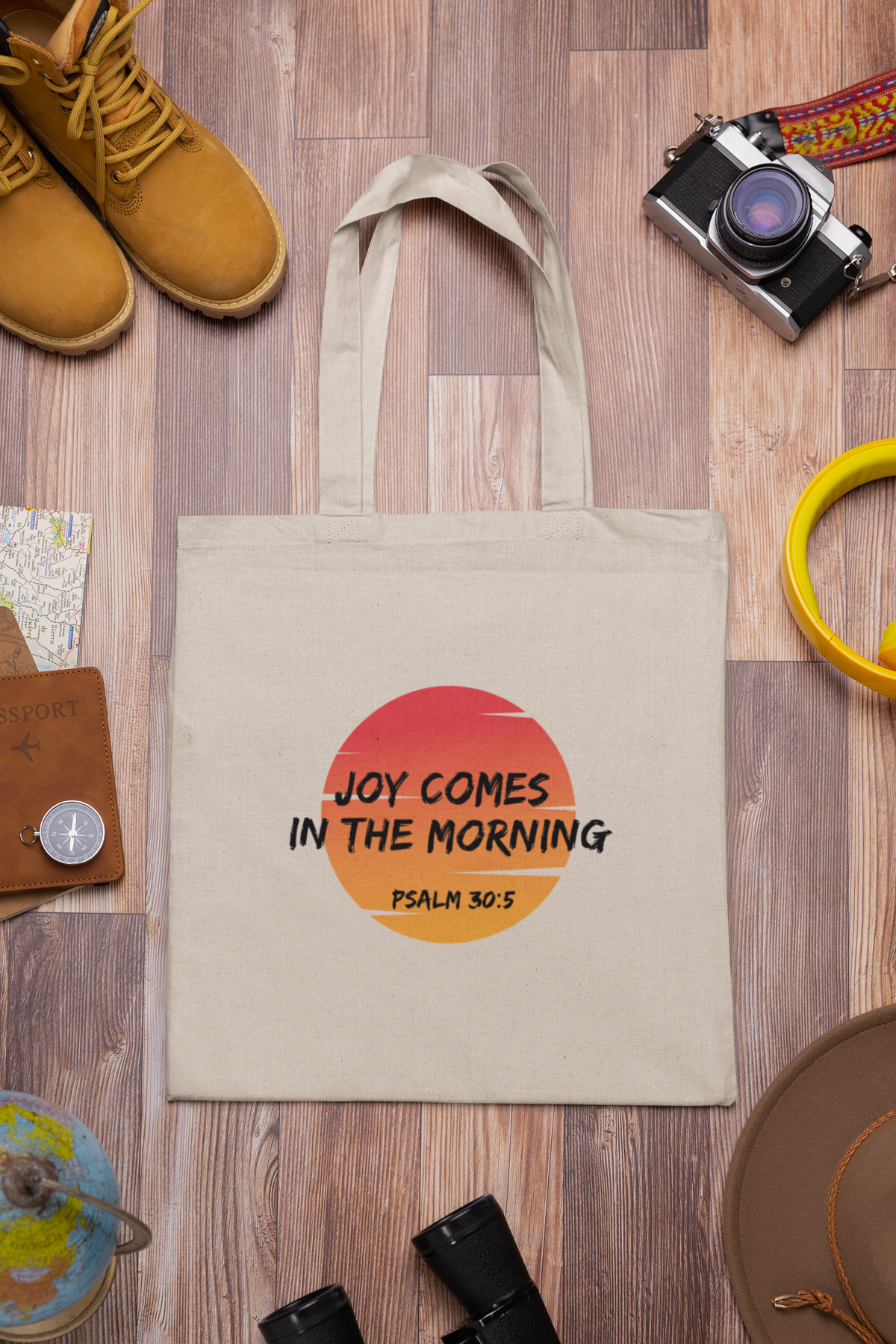 Joy Comes in the Morning- Cotton Canvas Tote Bag