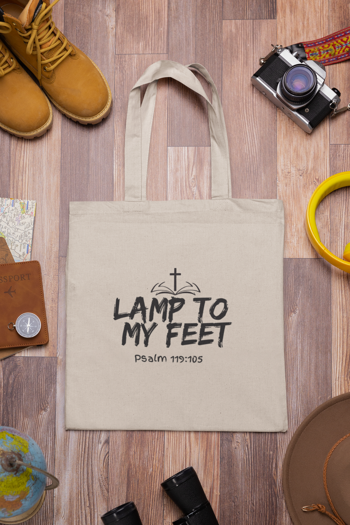 Lamp To My Feet- Cotton Canvas Tote Bag