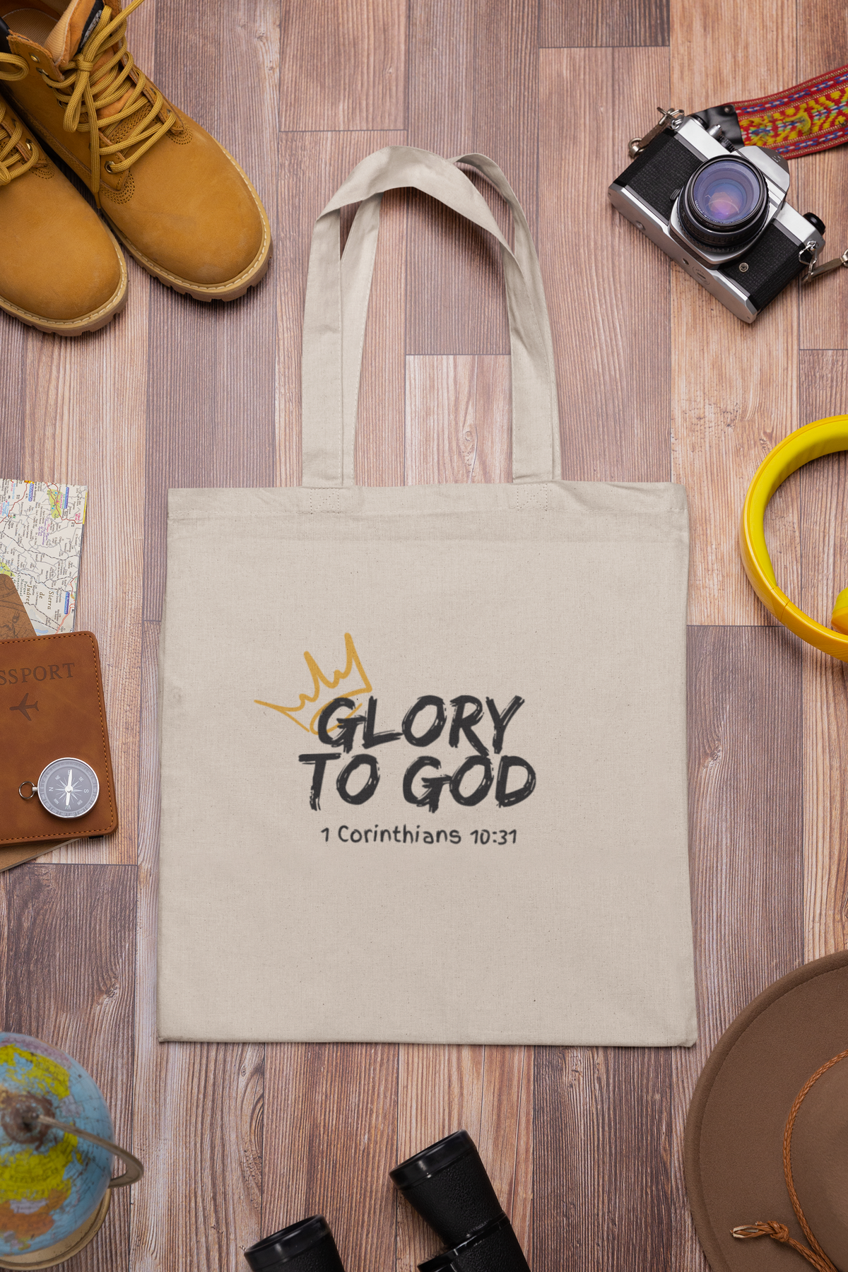 Glory To God- Cotton Canvas Tote Bag