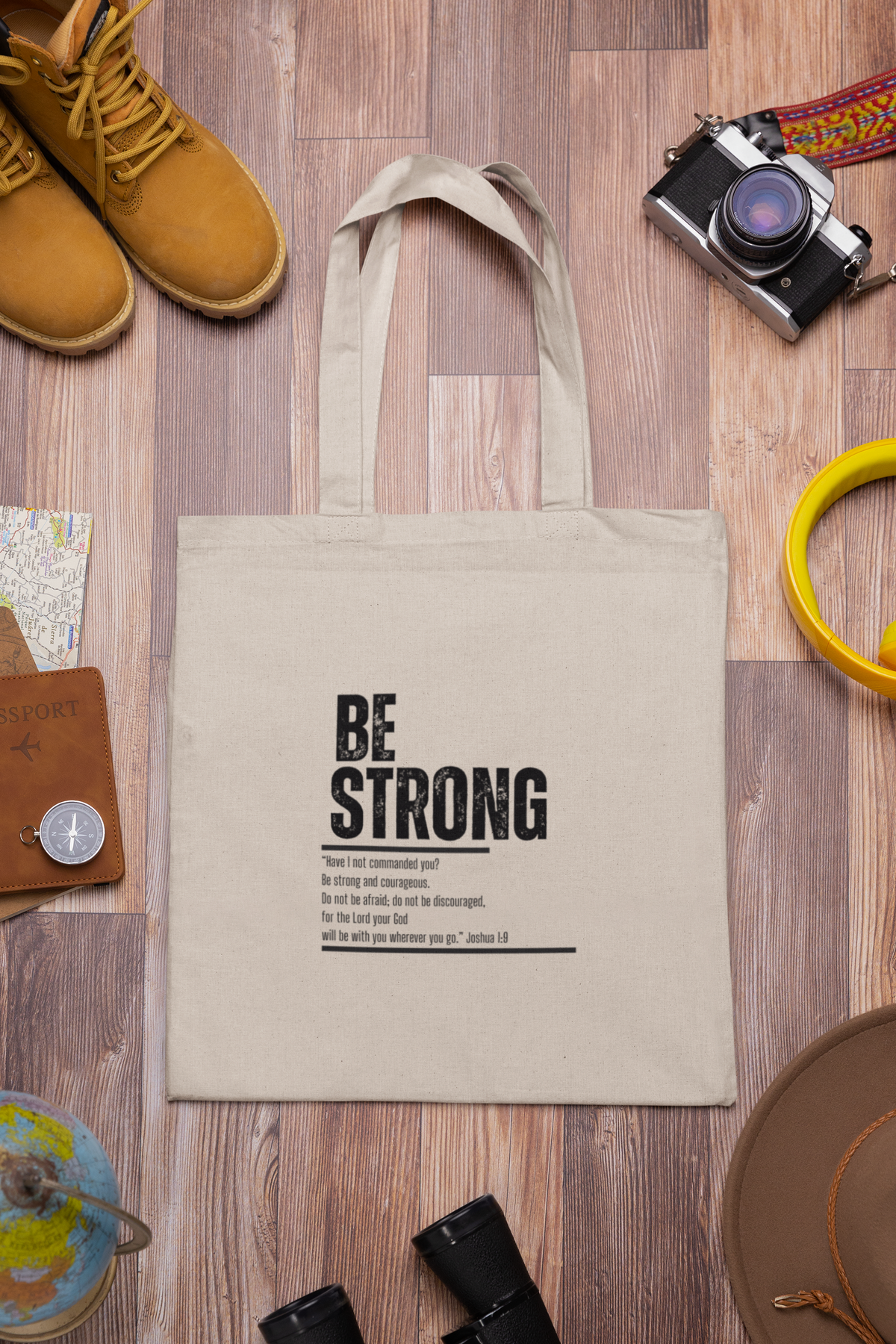 Be Strong- Cotton Canvas Tote Bag