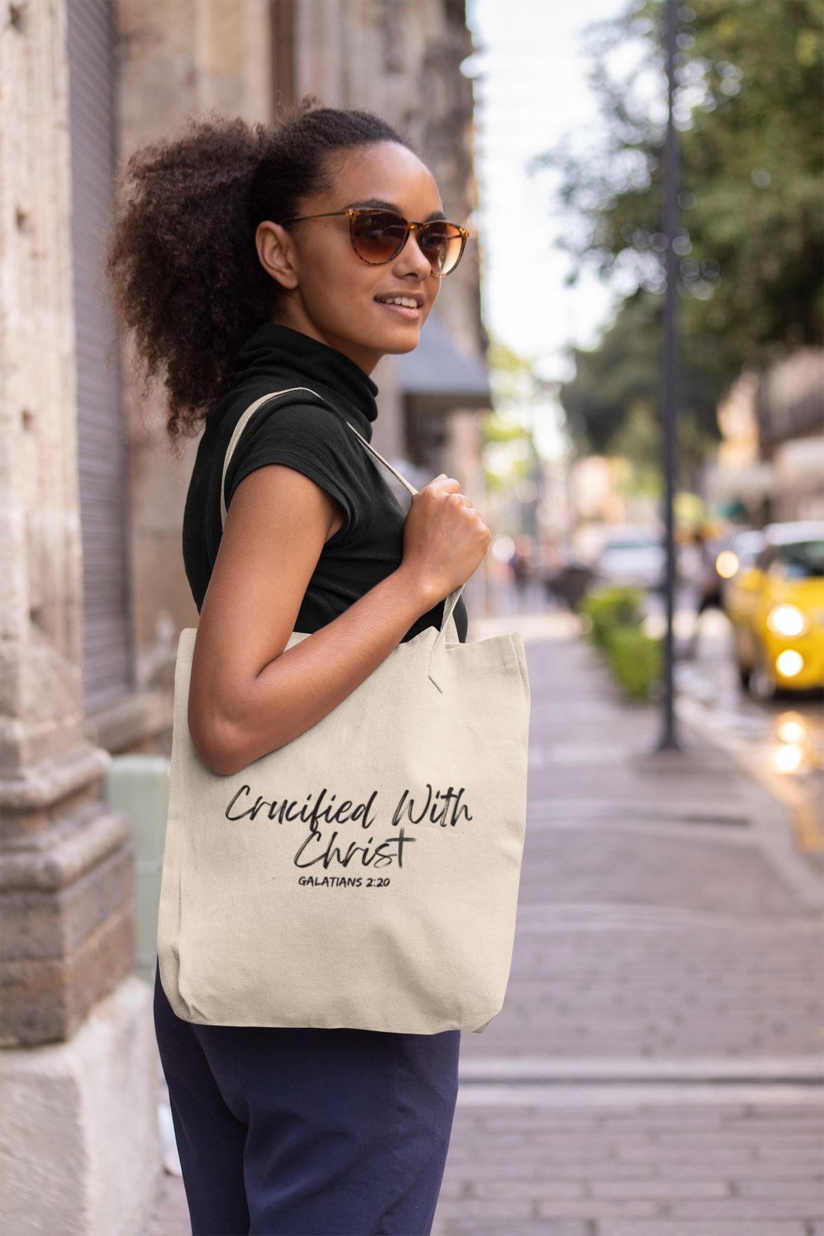 Crucified With Christ- Cotton Canvas Tote Bag