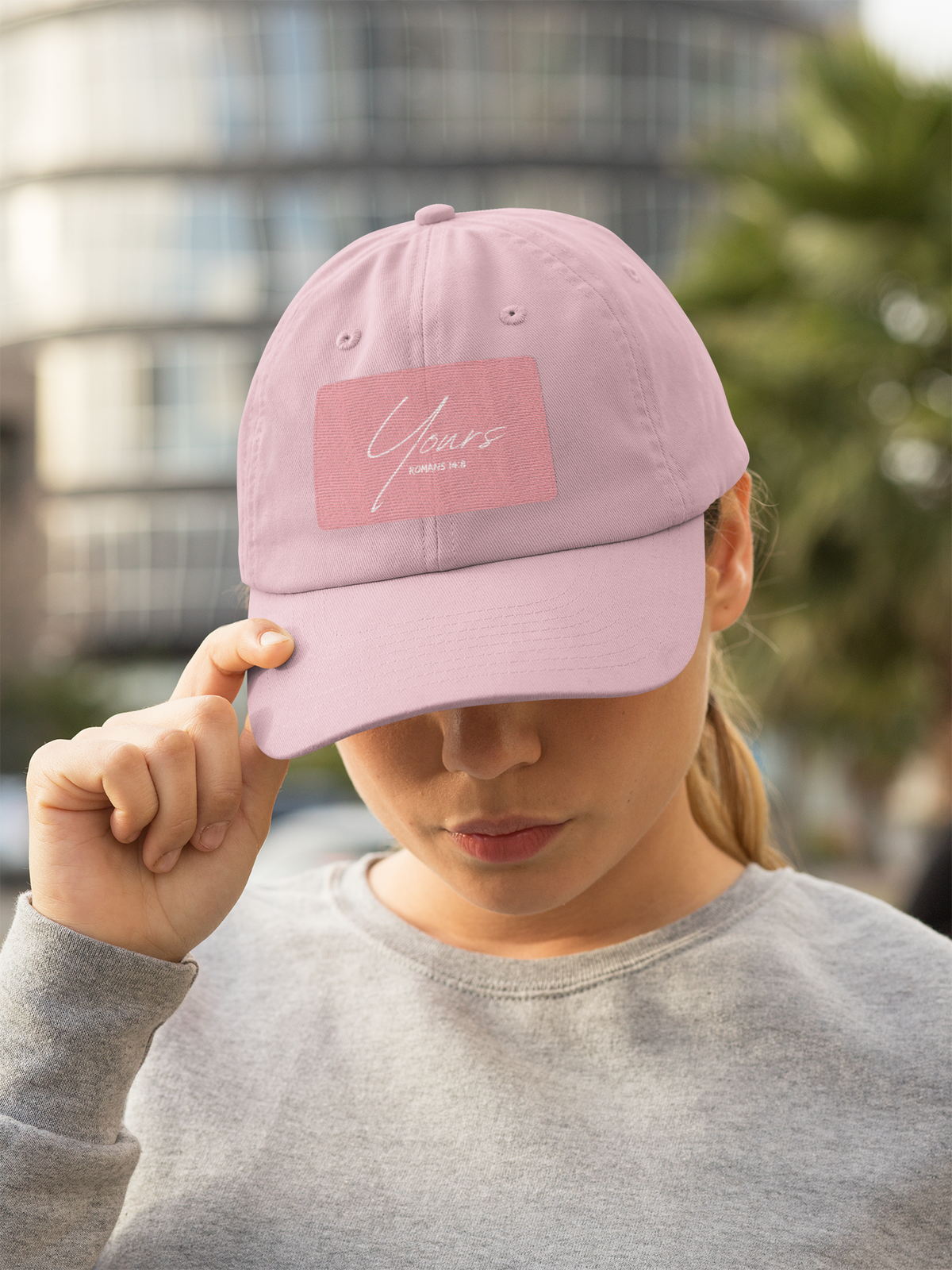 Yours- Dad Hat with Leather Patch (Rectangle)