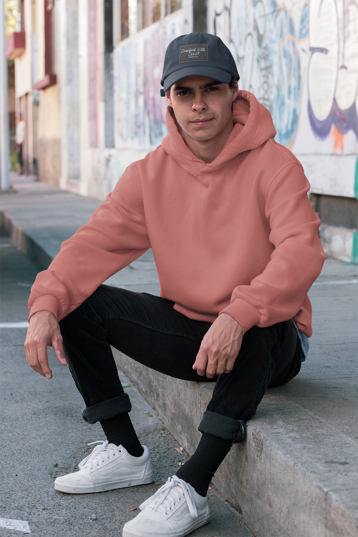 Crucified With Christ- Dad Hat with Leather Patch (Rectangle)