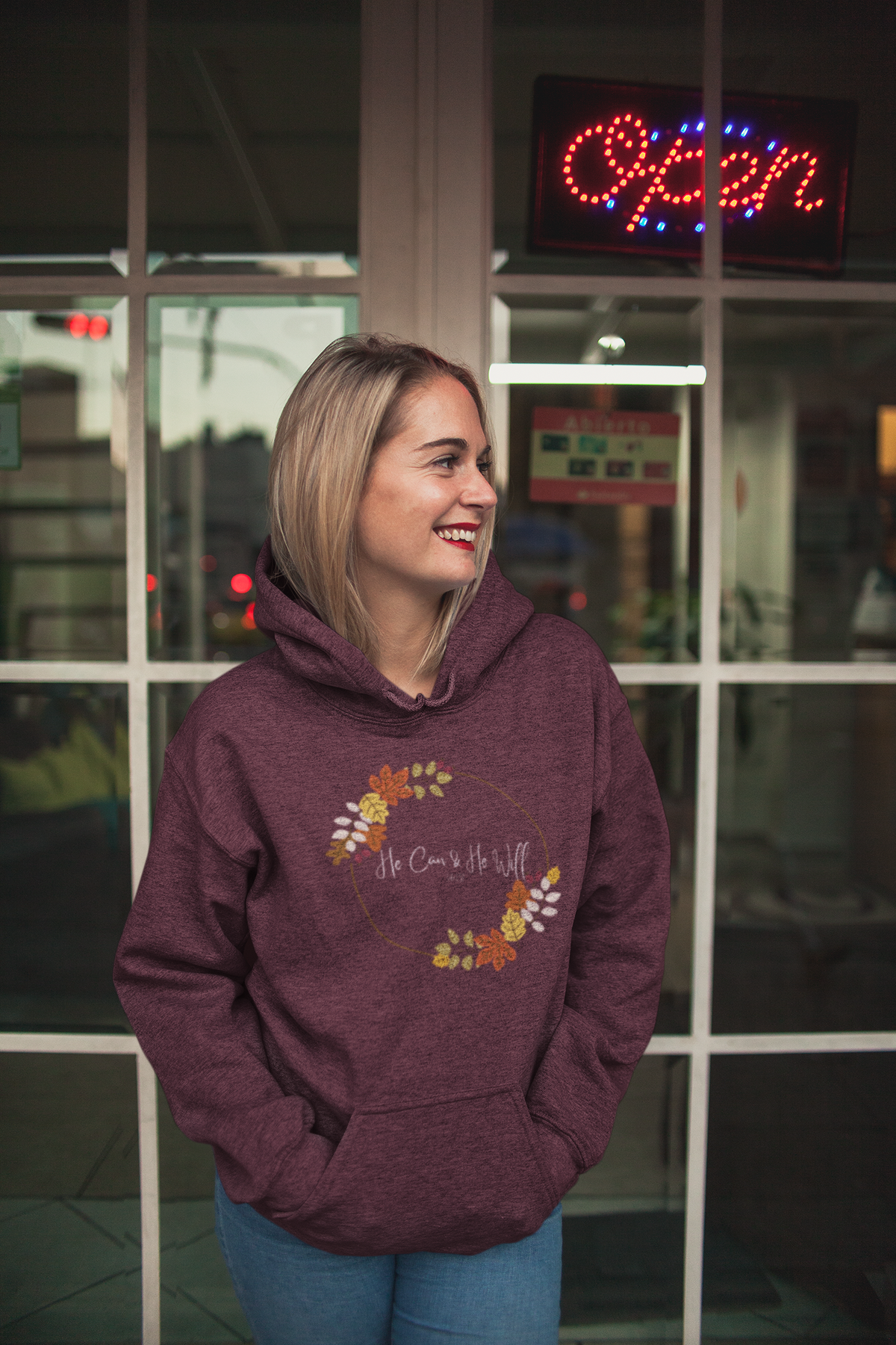 He Can & He Will | Laides' Heavy Blend™ Hooded Sweatshirt