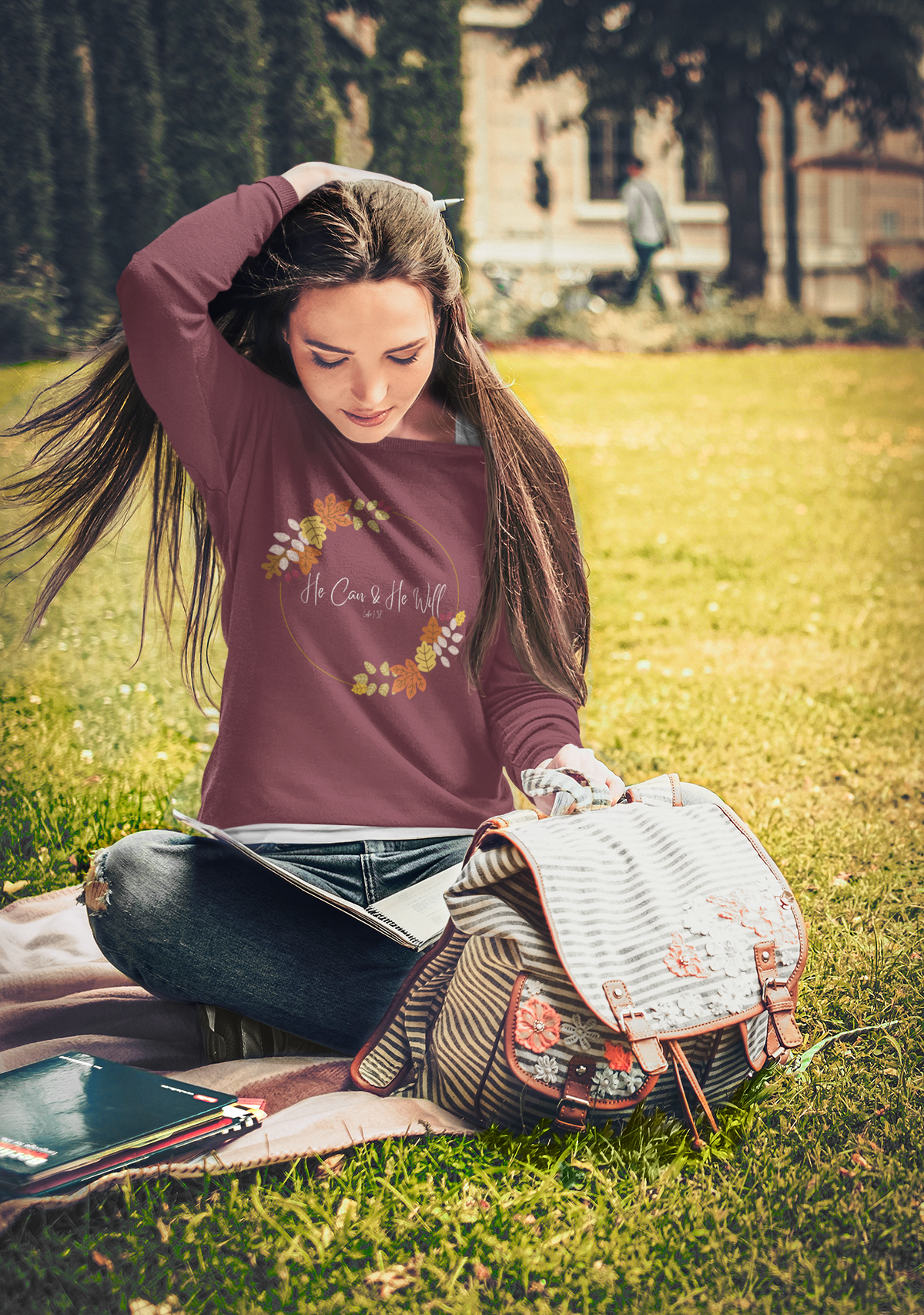 He Can & He Will | Ladies' Heavy Blend™ Crewneck Sweatshirt