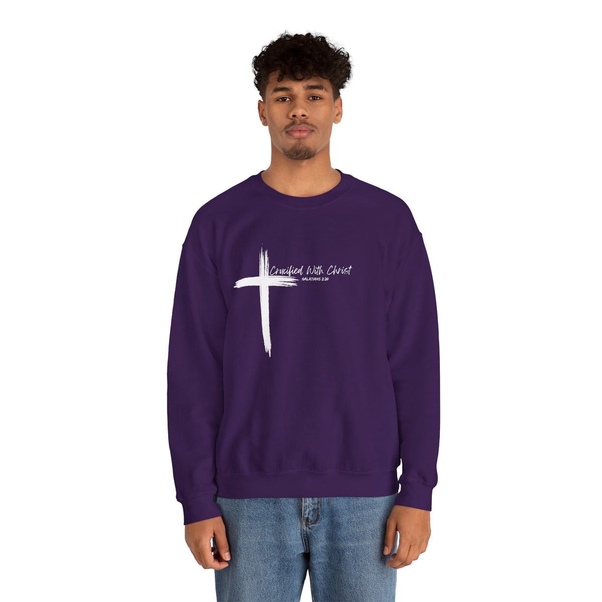 Crucified With Christ Ver.2- Christian Faith Crewneck Sweatshirt