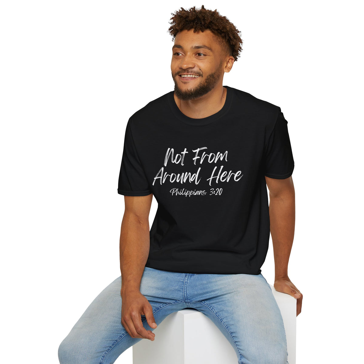 Not From Around Here- Unisex Softstyle T-Shirt